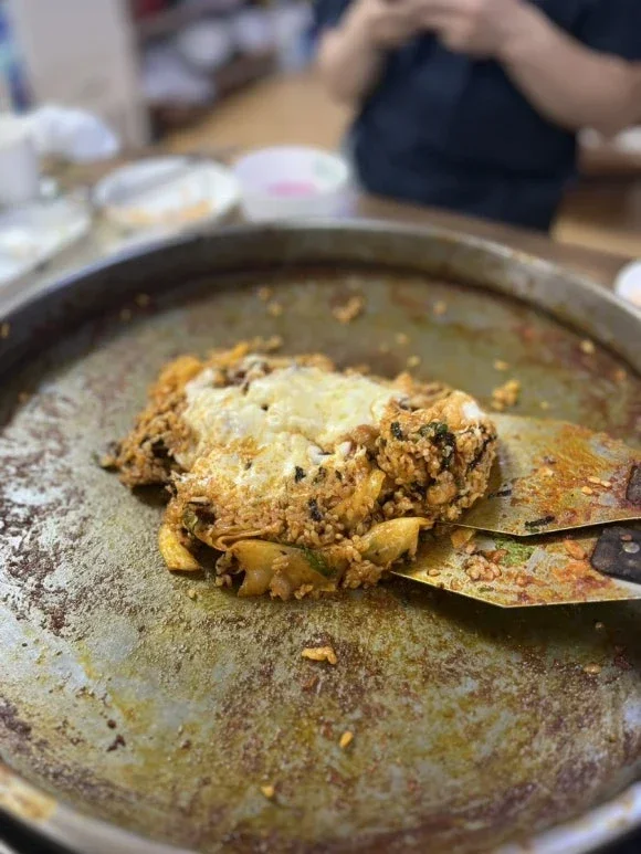 Chammi Dakgalbi arroz frito con queso