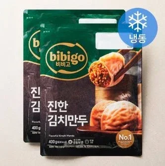 비비고 진한 김치만두 (냉동), 400g, 2개