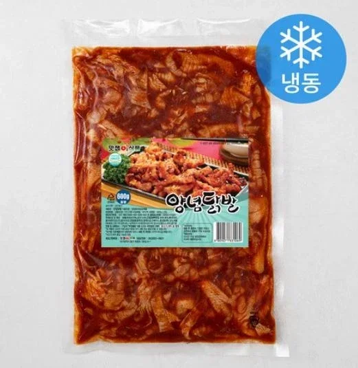 맛잽이식품 양념닭발 (냉동), 600g, 1봉