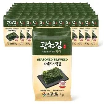 광천김 파래 도시락김, 4g, 64개